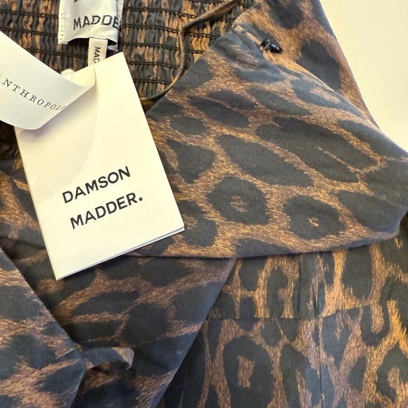 NWT Damson Madder Anthropologie Leopard Print Spaghetti Strap Midi Dress - Picture 6 of 7